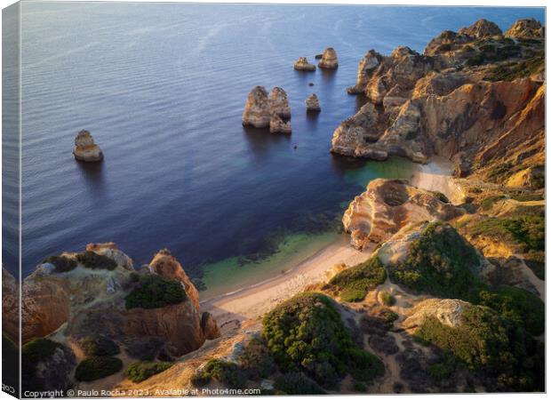 Camilo beach in Lagos, Algarve, Portugal Canvas Print by Paulo Rocha