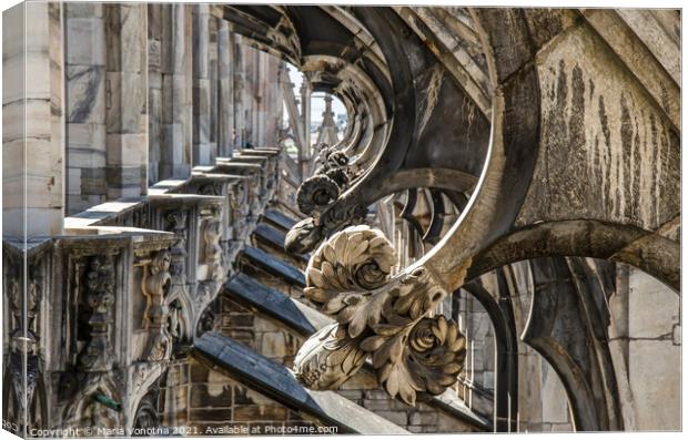 Decoration of the Duomo Cathedral Canvas Print by Maria Vonotna