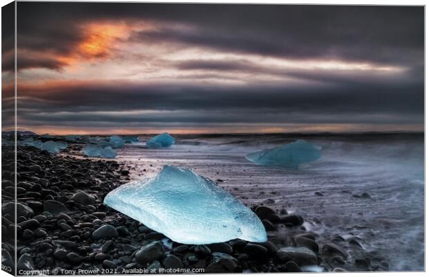 Lone Iceberg Canvas Print by Tony Prower