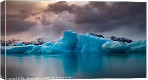 Iceberg and sky Canvas Print by Tony Prower