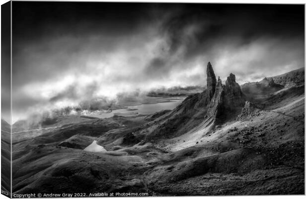 Storm Approaching Old Man Of Storr Canvas Print by Andy Gray
