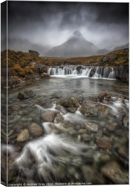 Fairy Pools Isle Of Skye Canvas Print by Andy Gray