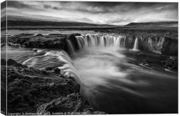 Godafoss Iceland Canvas Print by Andy Gray