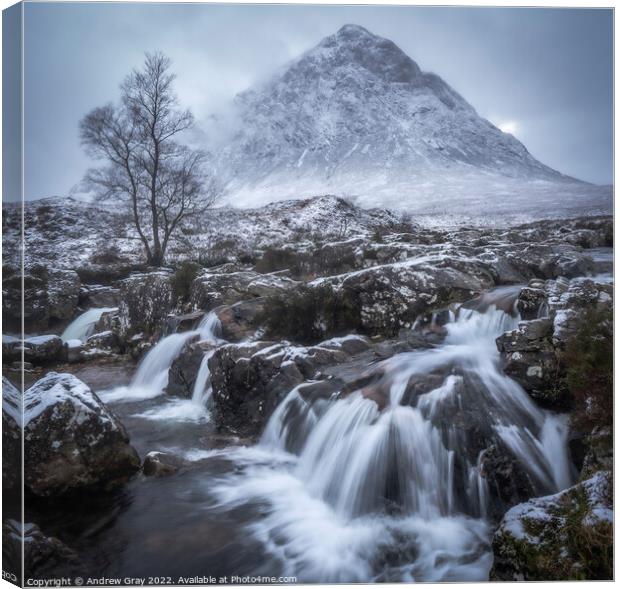 Buachaille Etive Mòr Winter Canvas Print by Andy Gray