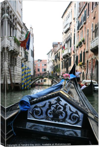 Venice Gondola Trip Canvas Print by Sandra Day