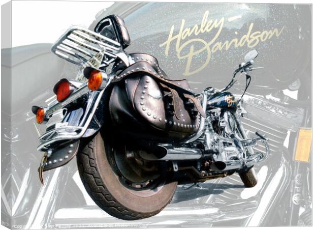 Harley Davidson 02 Canvas Print by Sandra Day