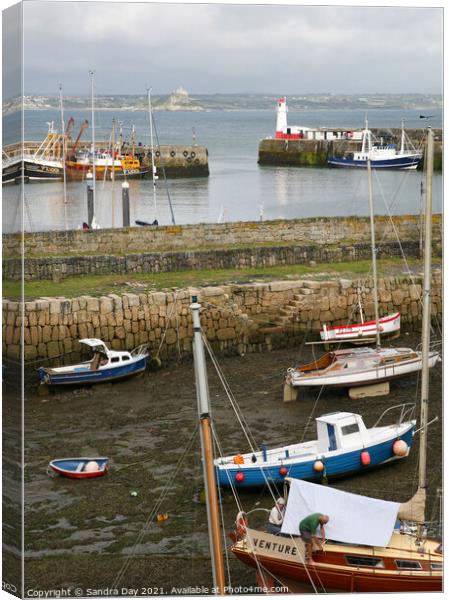 Newlyn Harbour. Cornwall. Canvas Print by Sandra Day