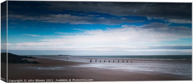 Brancaster Beach, Norfolk - amazing early light across the beach Canvas Print by johnseanphotography 