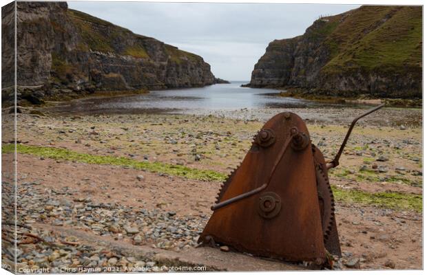 The bay at Smoo Cave Canvas Print by Chris Haynes