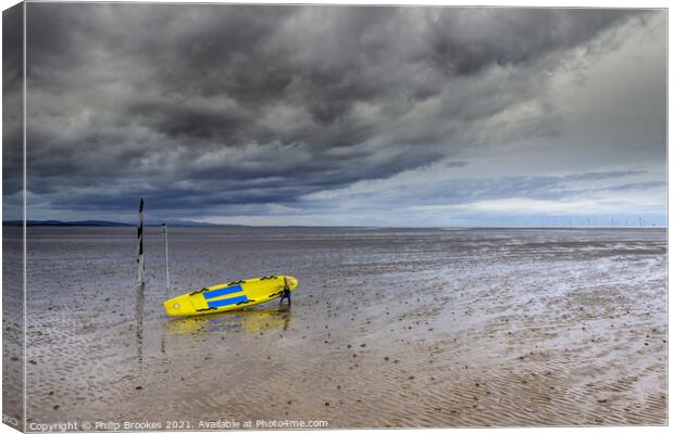 Waiting for the Waves at Wallasey Canvas Print by Philip Brookes