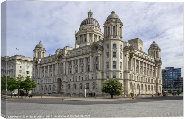 Port of Liverpool Building Canvas Print by Philip Brookes