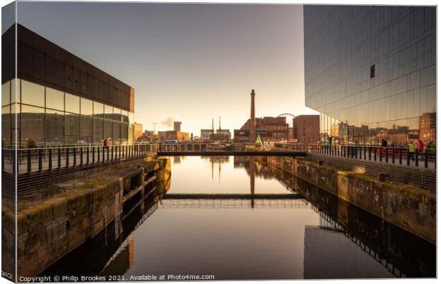 Canning Dock, Liverpool Canvas Print by Philip Brookes