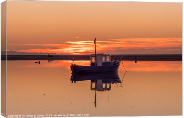 Meols Sunset Canvas Print by Philip Brookes