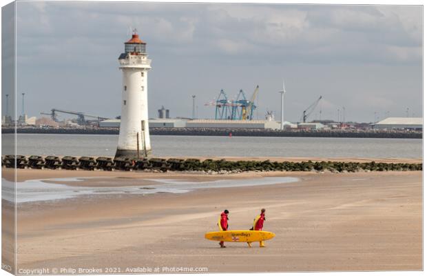 New Brighton Lifeguards Canvas Print by Philip Brookes
