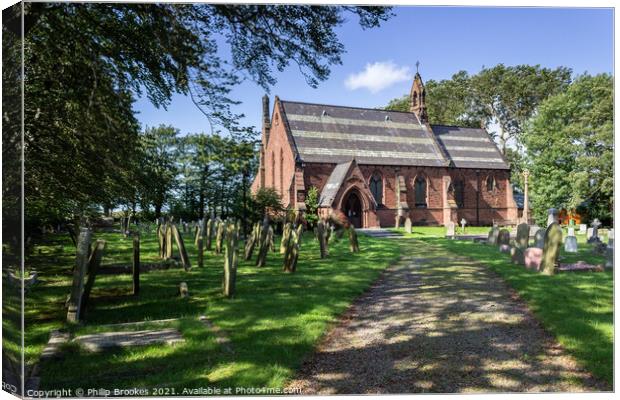 St John the Divine Church, Frankby Canvas Print by Philip Brookes