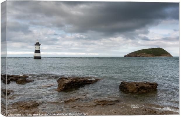 Penmon Point Lighthouse Canvas Print by Philip Brookes