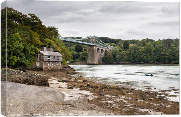 Menai Bridge Canvas Print by Philip Brookes