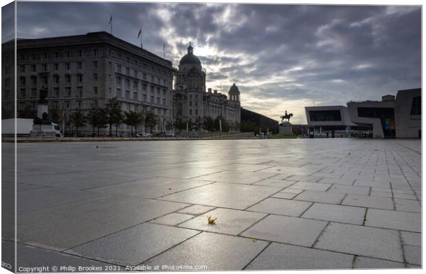 Liverpool Sunrise Canvas Print by Philip Brookes