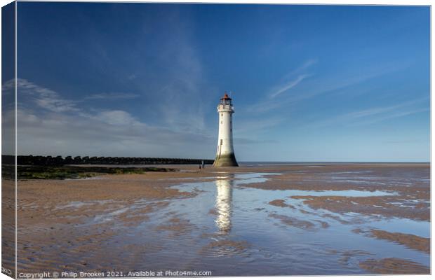 New Brighton Lighthouse Canvas Print by Philip Brookes