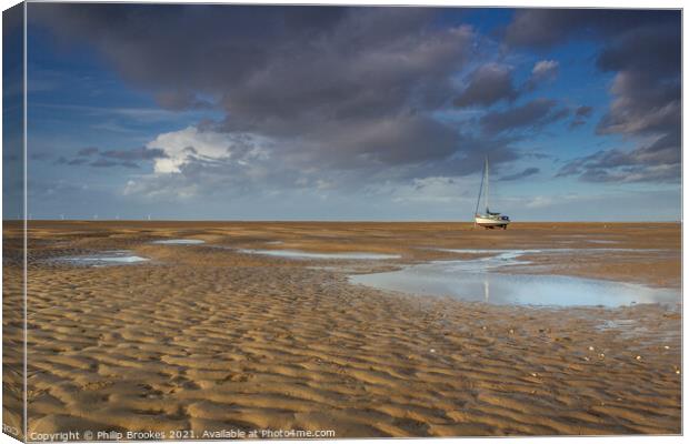 Meols Beach Canvas Print by Philip Brookes
