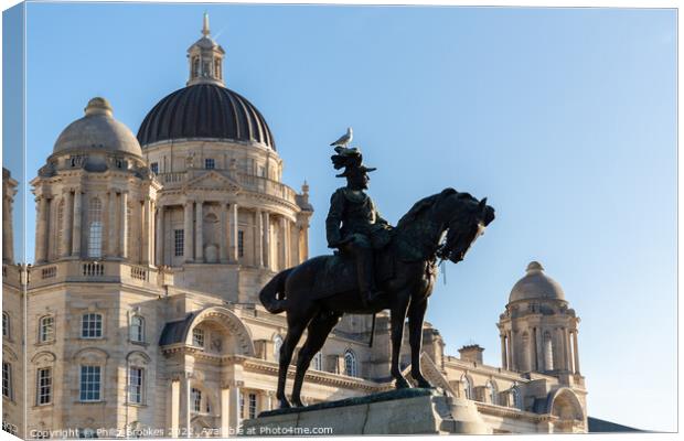 King Edward VII Monument, Liverpool Canvas Print by Philip Brookes