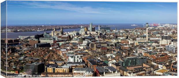 Liverpool Panorama Canvas Print by Philip Brookes