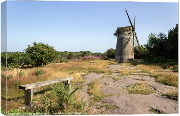 Bidston Windmill Canvas Print by Philip Brookes