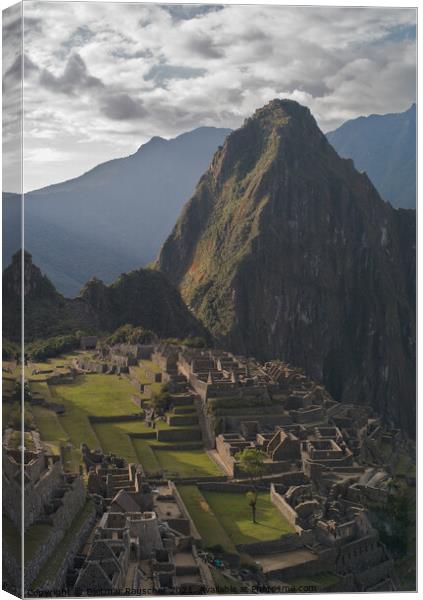 Machu Picchu Ruins in Peru  Canvas Print by Dietmar Rauscher