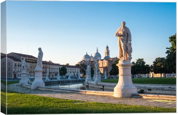 Prato della Valle Main Square in Padua, Italy at Sunrise in the  Canvas Print by Dietmar Rauscher