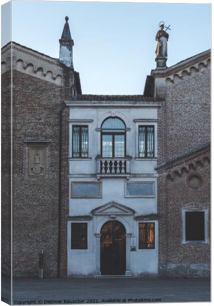 Scuola del Santo, Facade of the Headquarter of the Archconfrater Canvas Print by Dietmar Rauscher