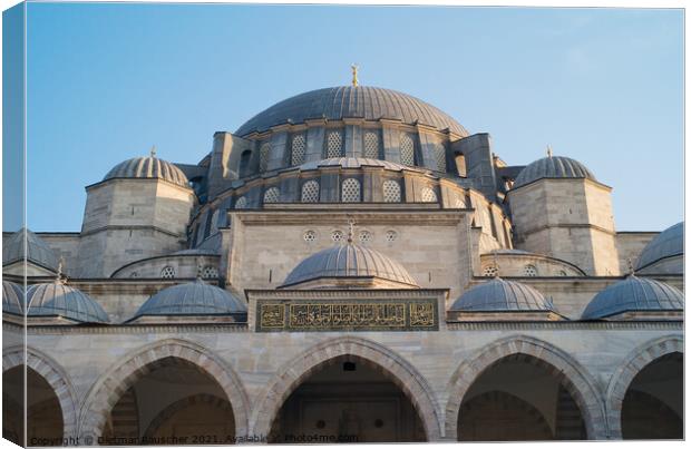 Dome of the Suleymaniye Mosque, Istanbul Canvas Print by Dietmar Rauscher