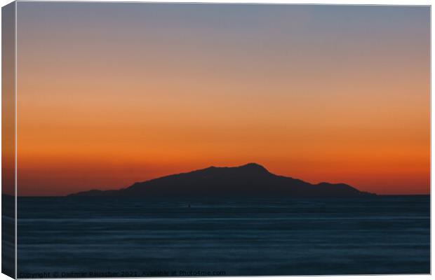 Ischia Island Silhouette at Sunset Canvas Print by Dietmar Rauscher