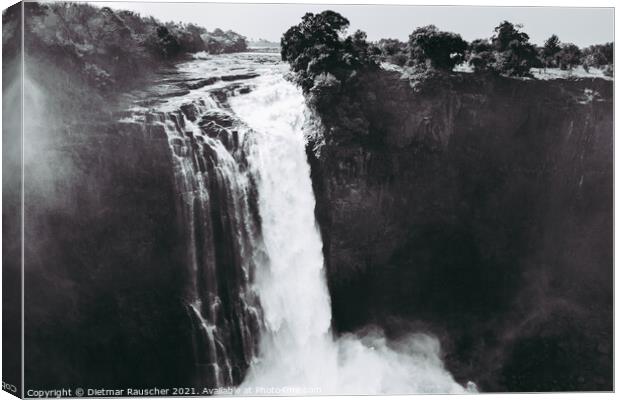 Devil's Cataract at Victoria Falls in Zimbabwe Canvas Print by Dietmar Rauscher