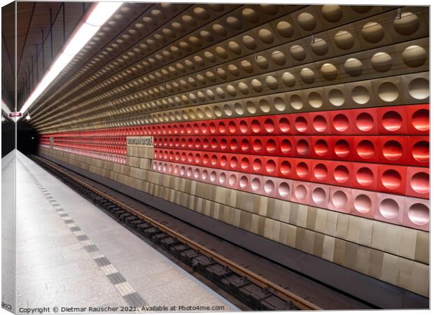 Staromestska Metro Station in Prague Canvas Print by Dietmar Rauscher