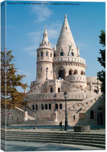 Fisherman's Bastion in Budapest, Hungary Canvas Print by Dietmar Rauscher