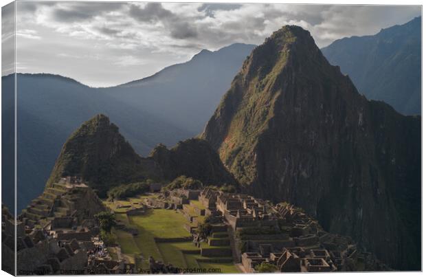 Machu Picchu Ruins in Peru Canvas Print by Dietmar Rauscher