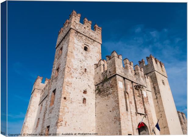 Scaliger Castle in Sirmione, Italy  Canvas Print by Dietmar Rauscher