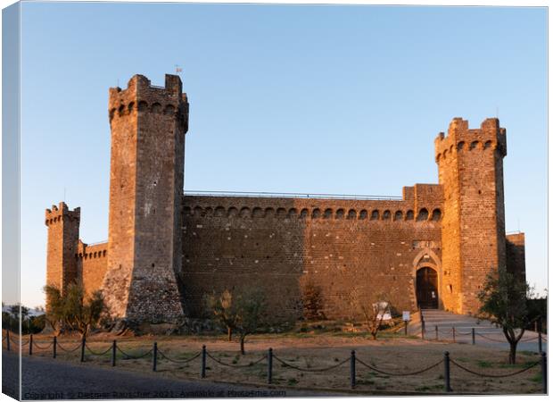 Montalcino Fortress Castle at Sunrise Canvas Print by Dietmar Rauscher
