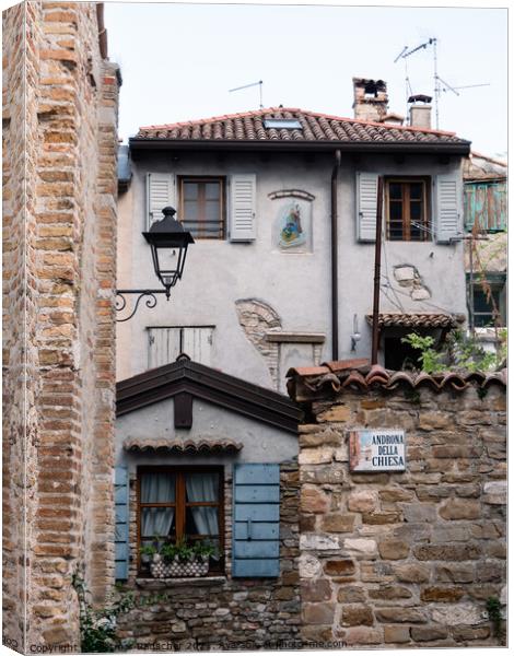 Grado Old Town Stone Houses in Italy Canvas Print by Dietmar Rauscher