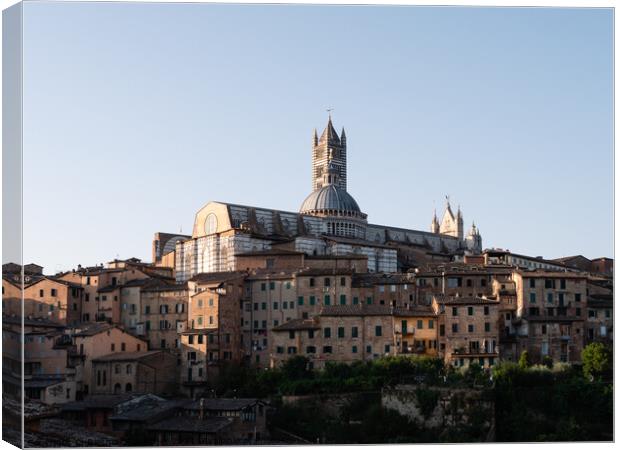 Siena Cathedral Cityscape in Tuscany Canvas Print by Dietmar Rauscher
