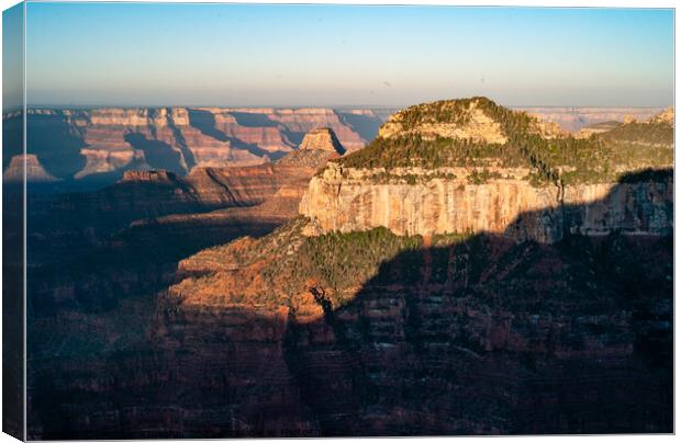 Sunrise at Oza Butte in the Grand Canyon  Canvas Print by Dietmar Rauscher