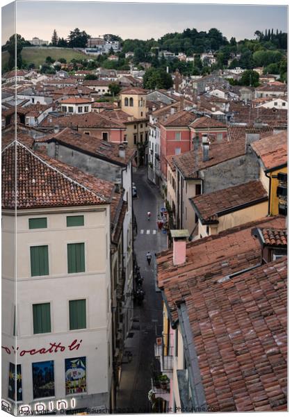 Cityscape of Vicenza in the Evening Canvas Print by Dietmar Rauscher