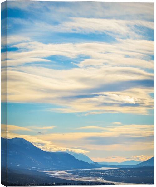 View of Columbia Valley from Mt. Swansea near Invermere, BC Canvas Print by Shawna and Damien Richard