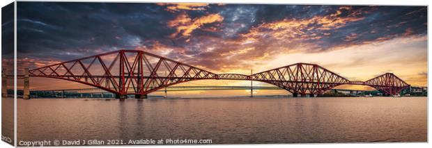 Forth Bridge Canvas Print by David J Gillan