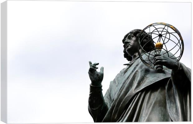 The Nicolaus Copernicus Monument in Torun, Poland Canvas Print by Paulina Sator