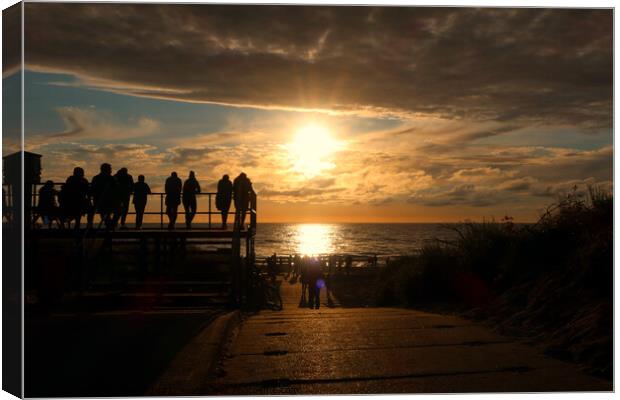 Watching the sunset Canvas Print by Paulina Sator