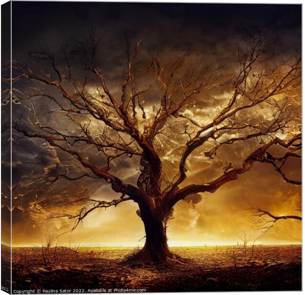 The last tree on earth Canvas Print by Paulina Sator