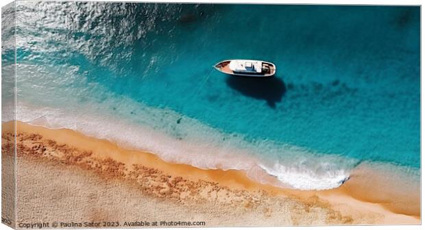 Coastline from drone Canvas Print by Paulina Sator
