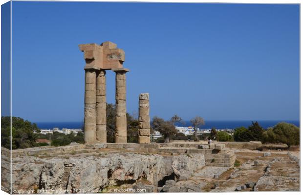 Acropolis of Rhodes Canvas Print by Paulina Sator