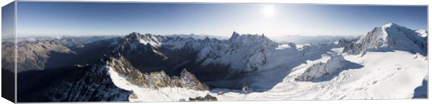 Aiguille du Grépon aiguille du midi french alps Canvas Print by Sonny Ryse